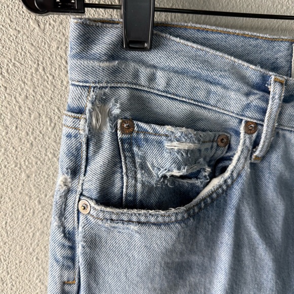 AGOLDE 90's Mid Rise Loose Fit Jeans Snapshot Denim NWT Distressed Women’s 27 - Picture 8 of 16